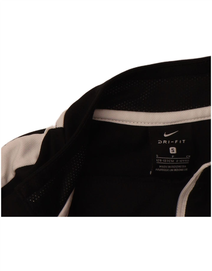 NIKE Dri-Fit-Trainingsanzug-Top-Jacke für Jungen, 8–9 Jahre, Größe S, Schwarz, Farbblock