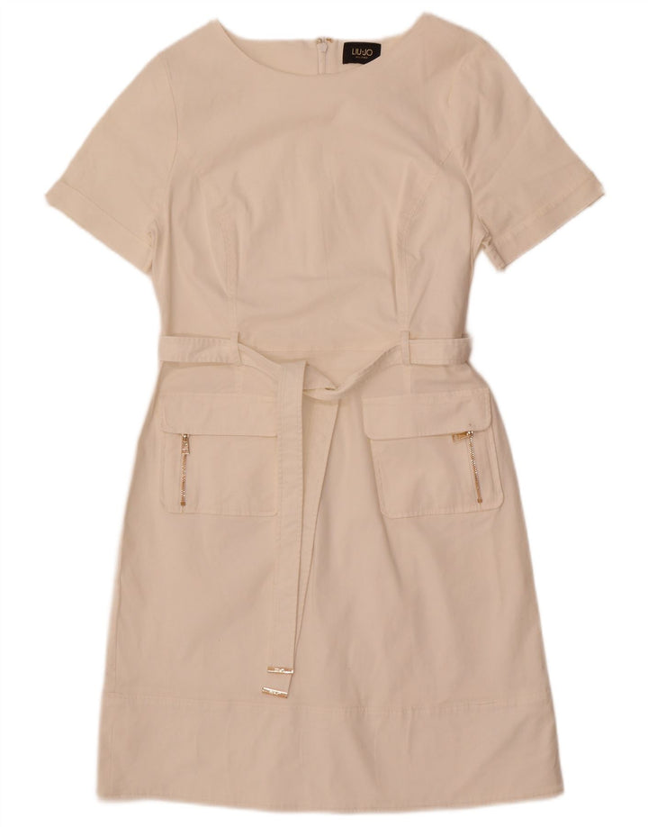 Liu Jo Damen A-Linien-Kleid IT 46 Large Weiß