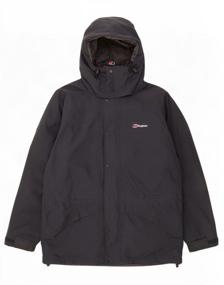 Berghaus Herren-Regenjacke mit Kapuze, UK 40, Größe L, Marineblau, Polyester