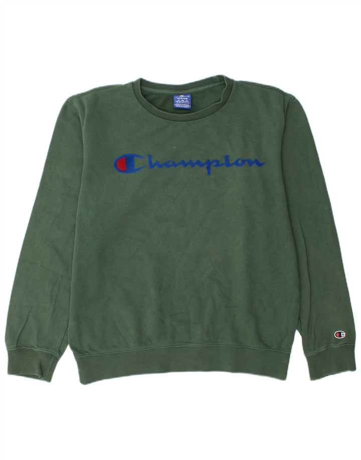 CHAMPION Herren-Sweatshirt mit Grafik, Mittelgrün