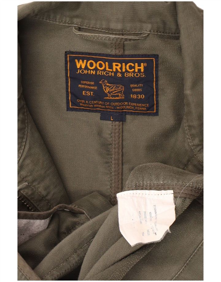 Woolrich Herren Militärjacke UK 40 Large Khaki Baumwolle