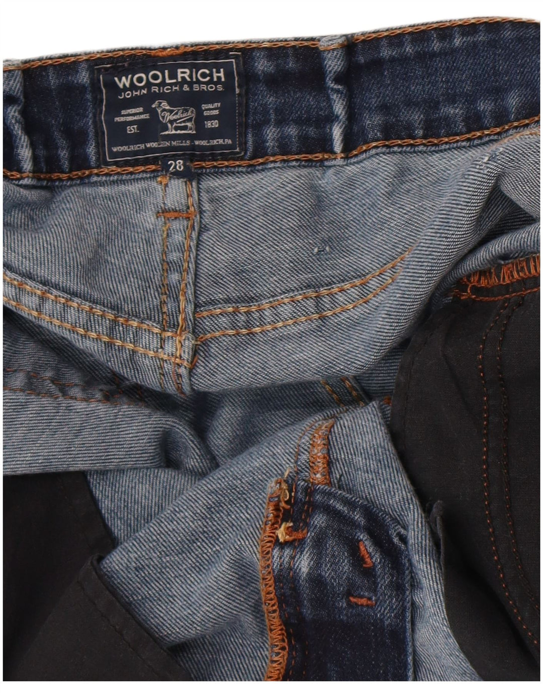 Woolrich Damen Slim Jeans W28 L28 Blau