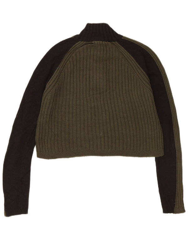 Urban Outfitters Damen-Pullover, bauchfrei, mit Reißverschluss, UK 6, XS, Khaki