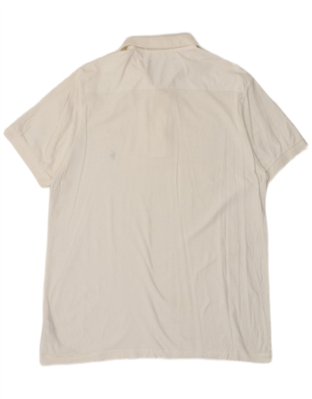 FRENCH CONNECTION Herren-Poloshirt, groß, cremefarbene Baumwolle