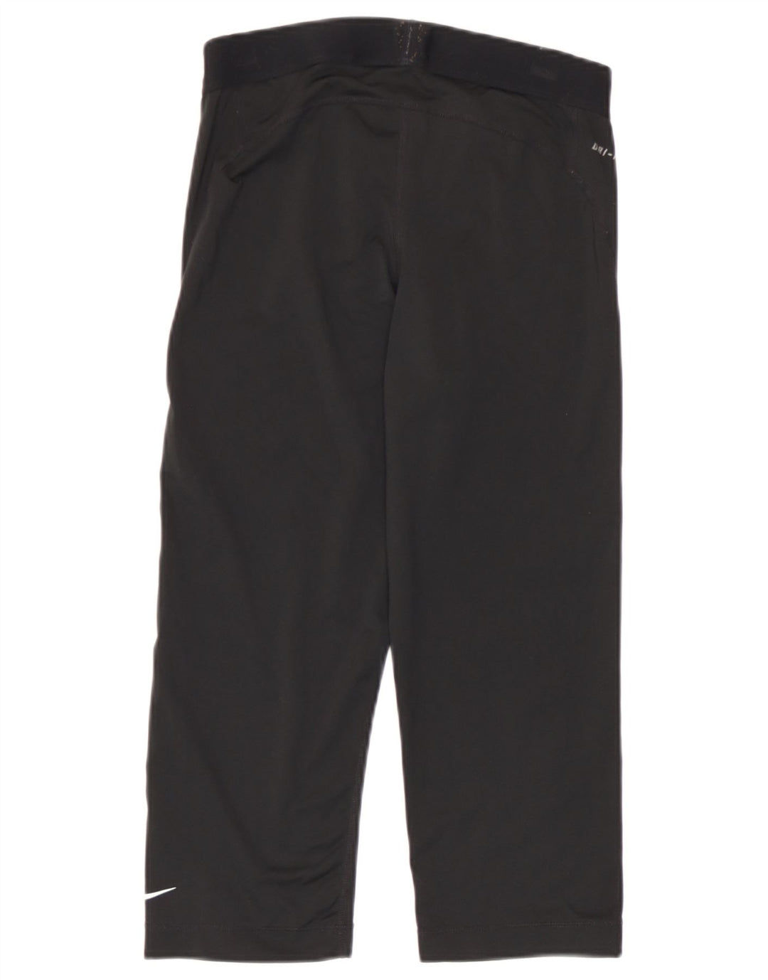 Nike Womens Dri Fit Graphic Capri Leggings UK 12 Mittelschwarzes Polyester