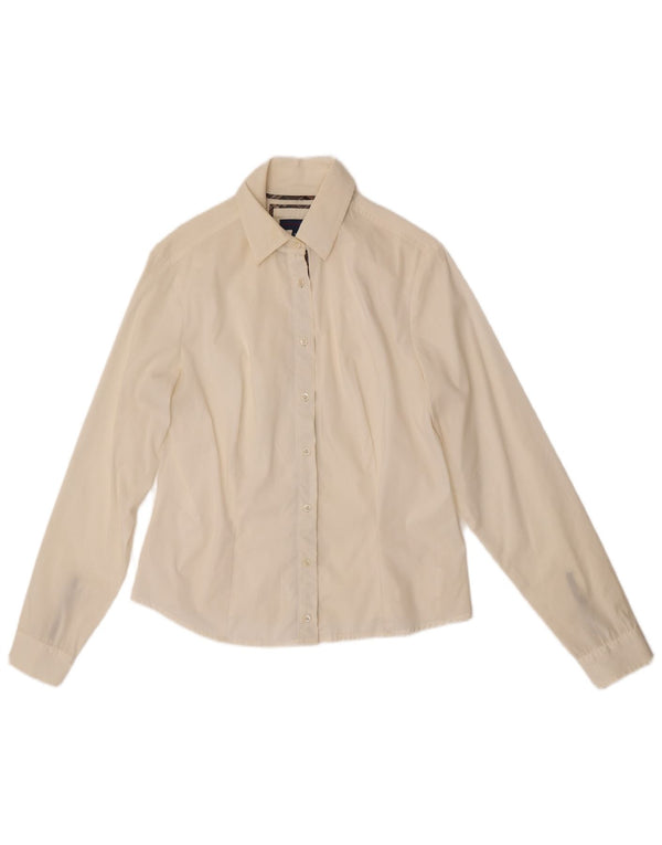 Trussardi Jeans Damenhemd UK 16 Large Off White