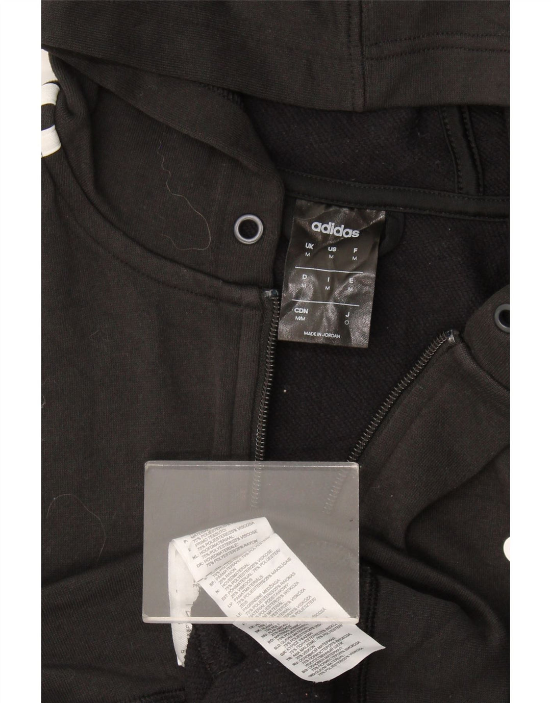 Adidas Herren Climalite Zip Hoodie Pullover Medium Schwarz Polyester
