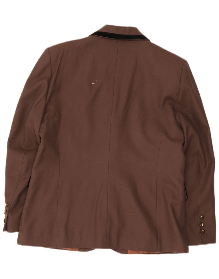 Dorene Damen 2-Knopf-Blazerjacke UK 18 XL Braune Schurwolle