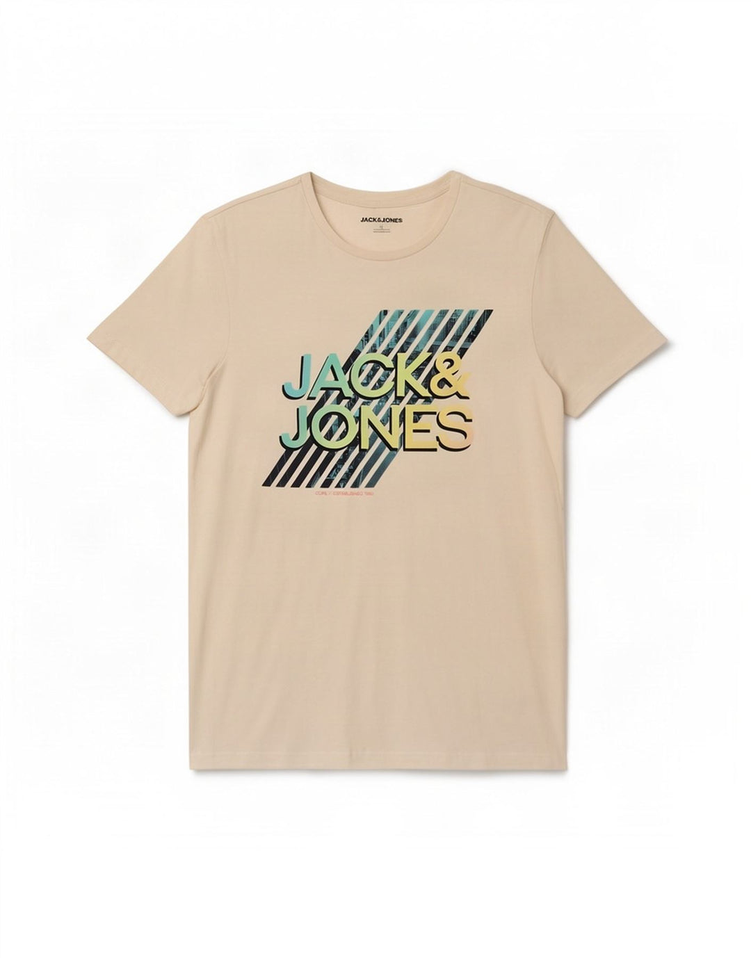 Jack & Jones Herren-T-Shirt mit Grafik, mittelweiße Baumwolle