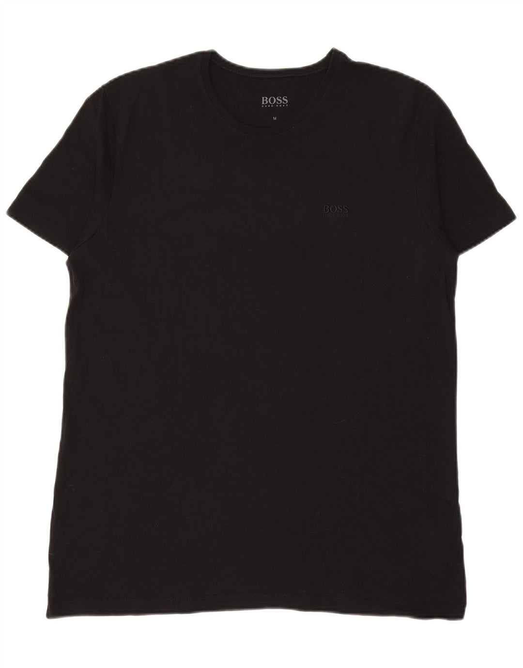 HUGO BOSS Herren T-Shirt Top Medium Schwarz Baumwolle