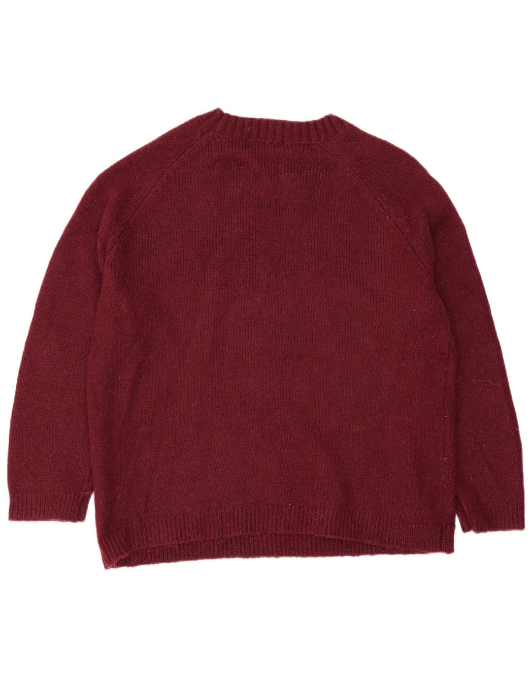 Marks & Spencer Herren-Pullover mit Rundhalsausschnitt, groß, Burgunderrot, Acryl