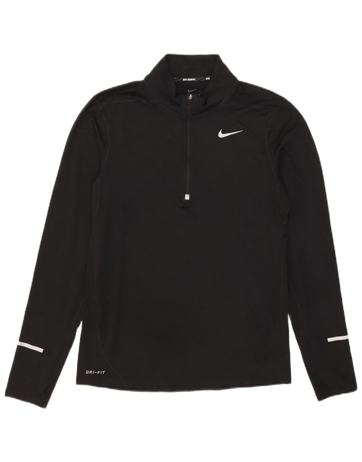 Nike Herren Dri Fit Pullover-Trainingsanzug mit Reißverschluss, Größe S, Schwarz, Polyester