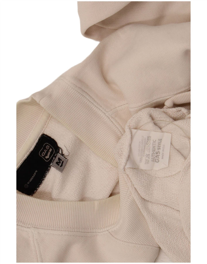 Gas Herren-Sweatshirt mit Grafik, Medium, cremefarbene Baumwolle