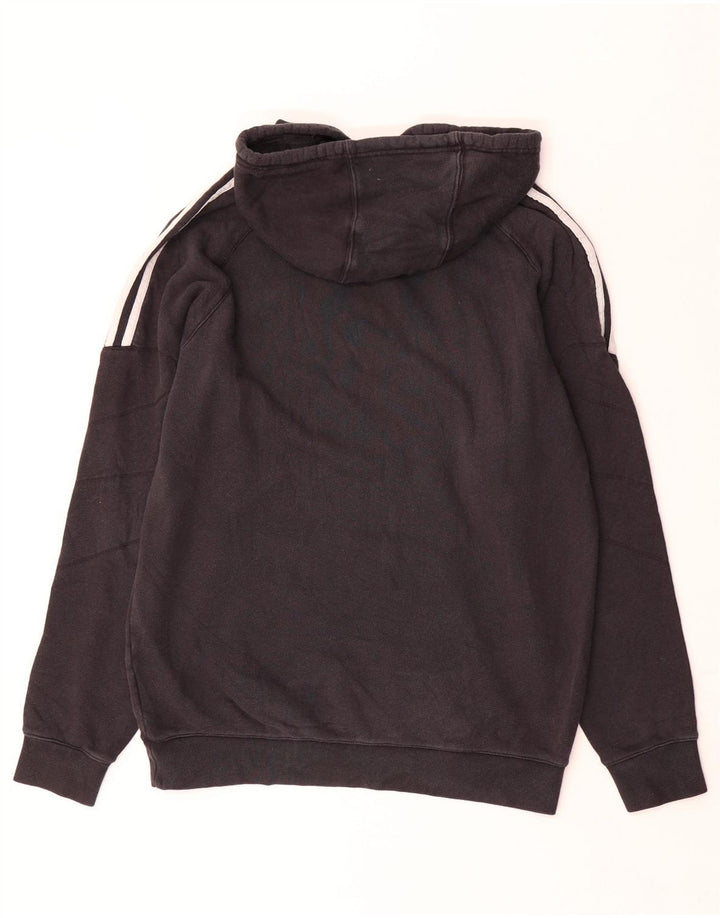 Adidas Herren Graphic Hoodie Pullover Mittelschwarze Baumwolle