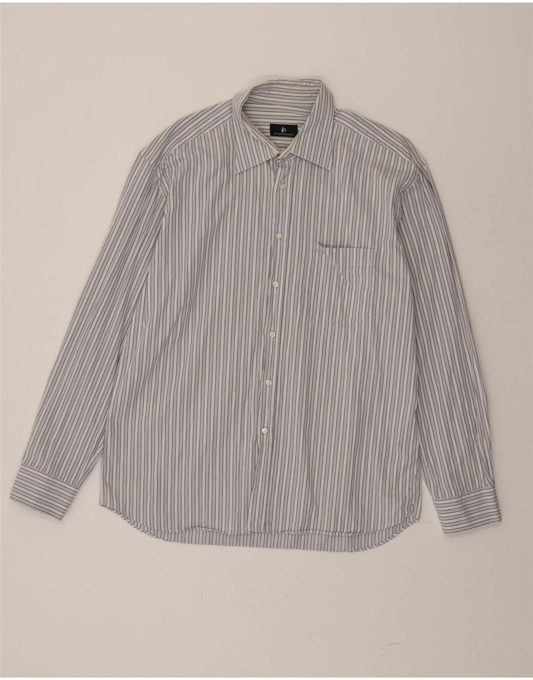 Roccobarocco Herrenhemd Größe 43 17 XL Blau gestreift