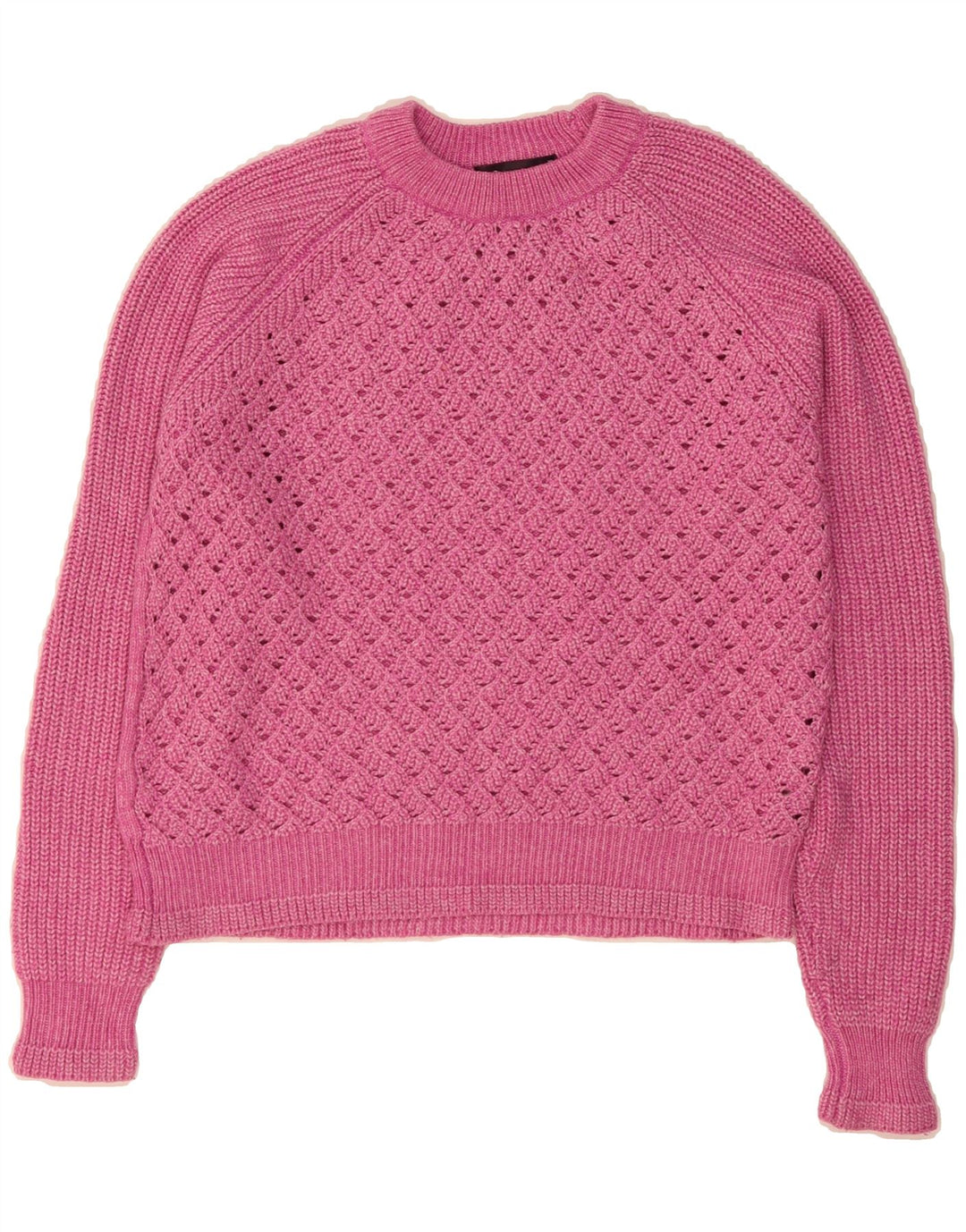 MARKS & SPENCER Womens Oversized Crew Neck Jumper Sweater UK 6 XS Pink Vintage Marks & Spencer and Second-Hand Marks & Spencer from Messina Hembry 