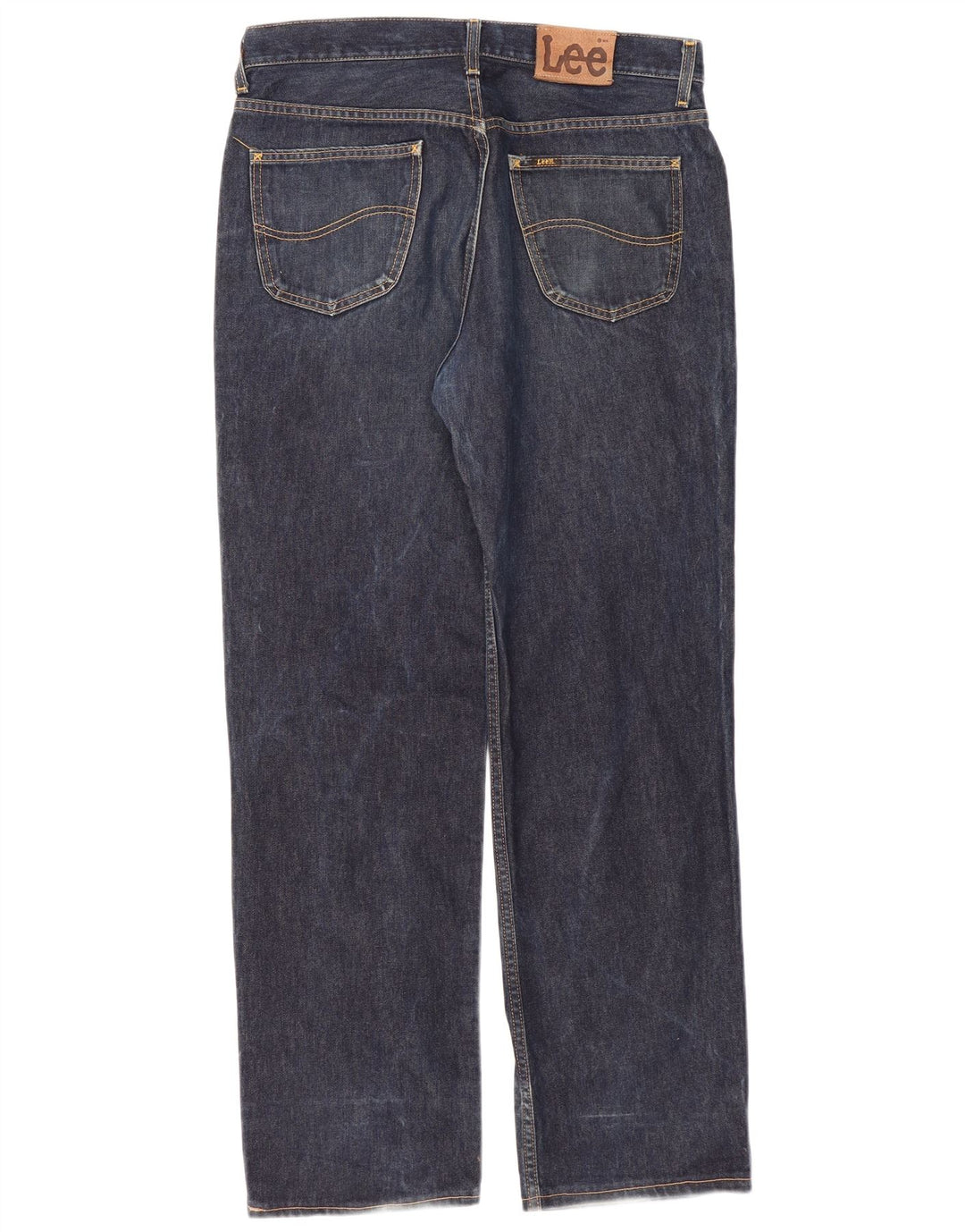 Lee Herren Chicago Straight Jeans W36 L32 Marineblaue Baumwolle
