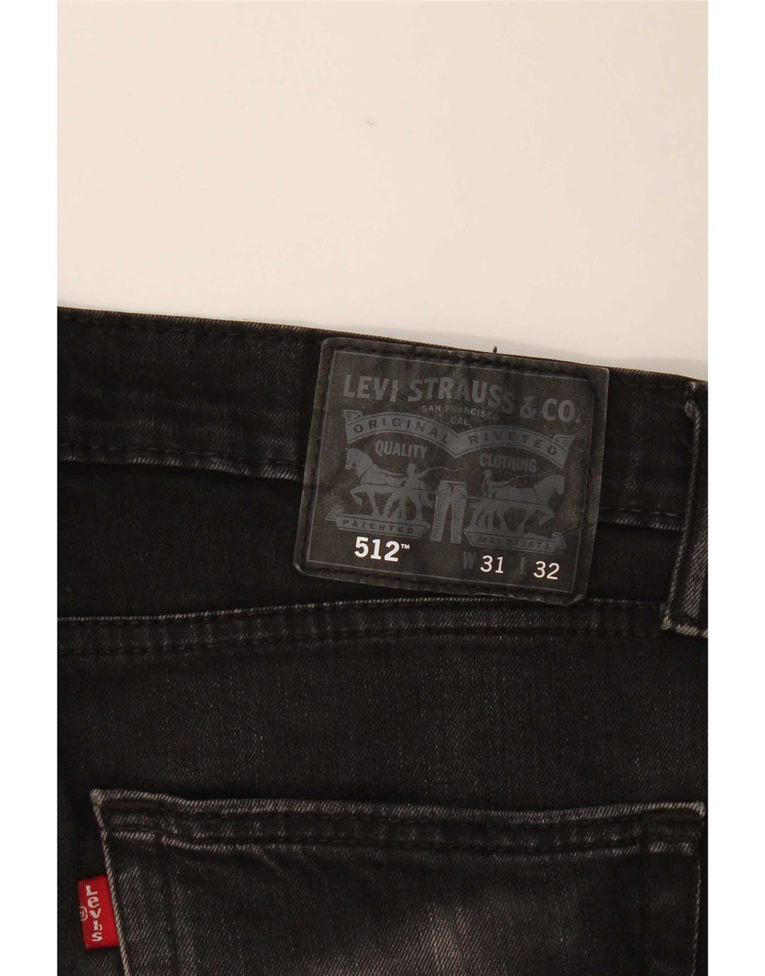 Levi's Herren Slim Tapered Jeans W31 L32 Schwarze Baumwolle