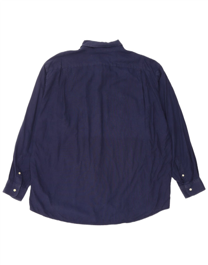 Lacoste Herrenhemd Größe 43 XL Marineblau