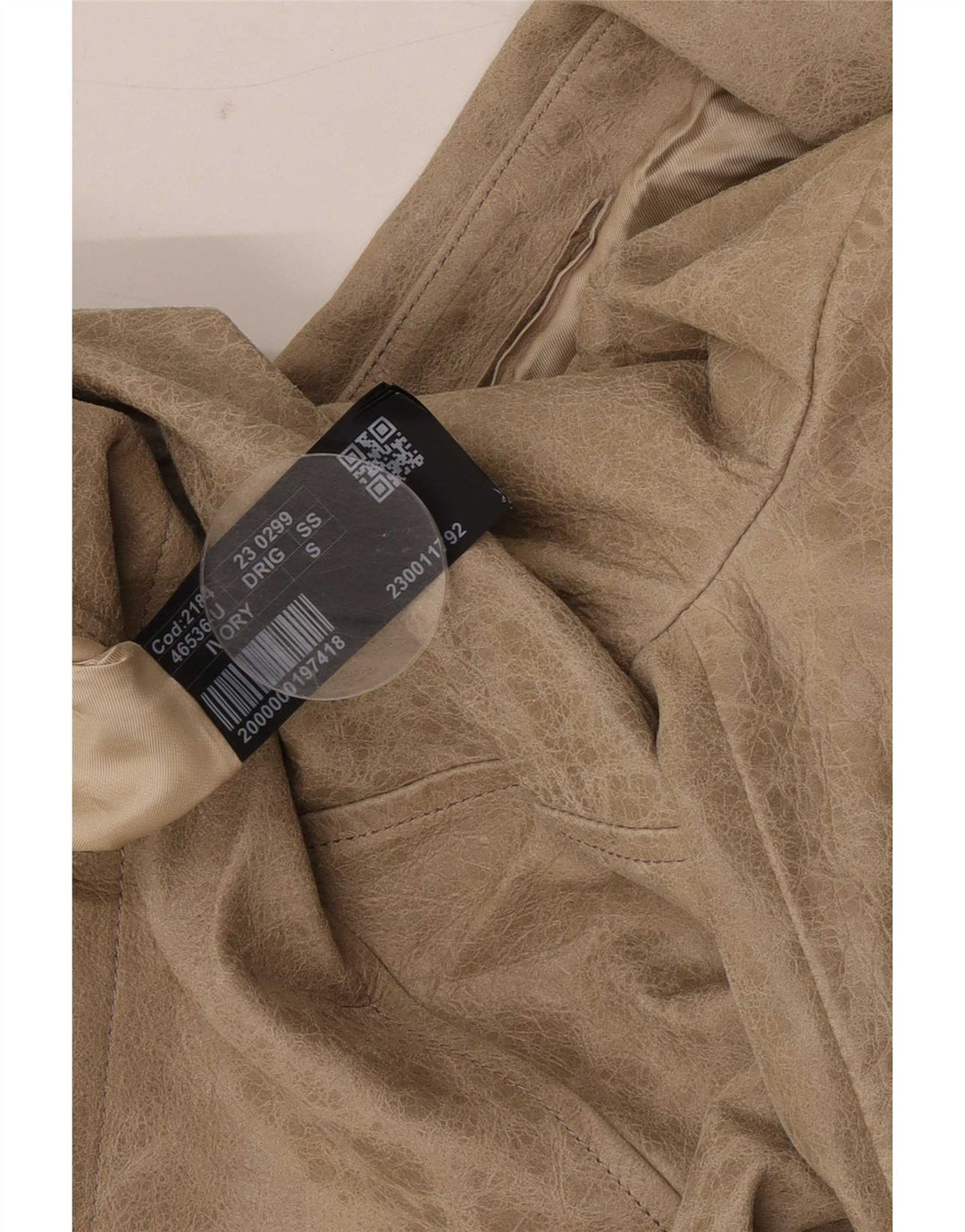Vintage Herren Leder Bikerjacke UK 36 Small Beige Leder