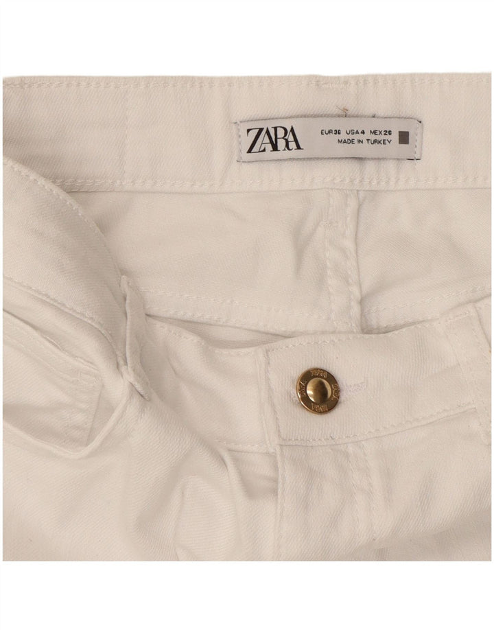 Zara Damen Straight Jeans EU 36 XS W26 L29 Weiß