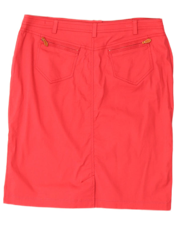 Luisa Spagnoli Damen Bleistiftrock IT 48 XL W36 Rote Baumwolle