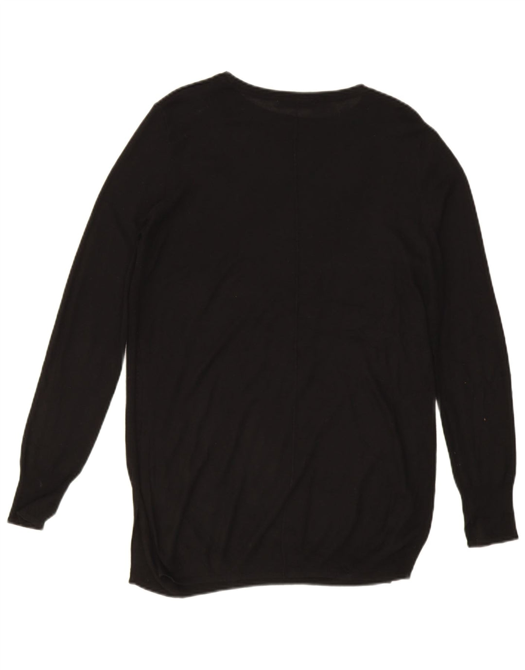 Langer, übergroßer Pullover mit U-Boot-Ausschnitt für Damen von Zara, Gr. 14, mittelschwarz