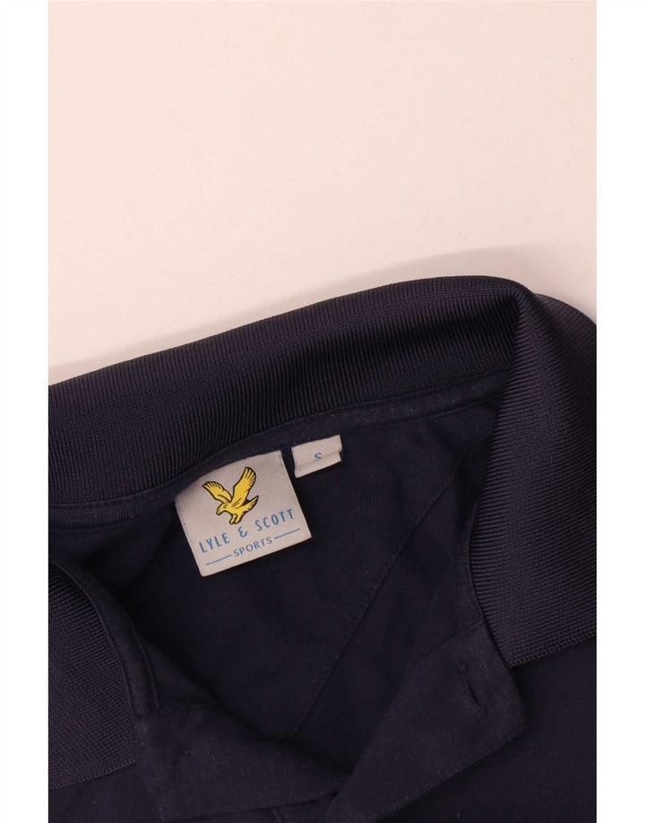 Lyle & Scott Herren-Poloshirt, Größe S, marineblau, Baumwolle