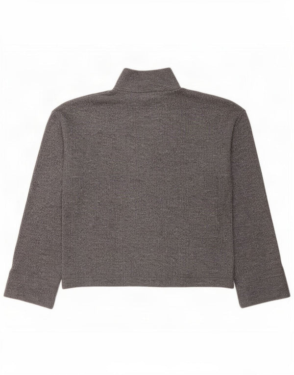 Zara Damen-Pullover, übergroß, Rollkragenpullover, Gr. 10, Größe S, Grau, Baumwolle