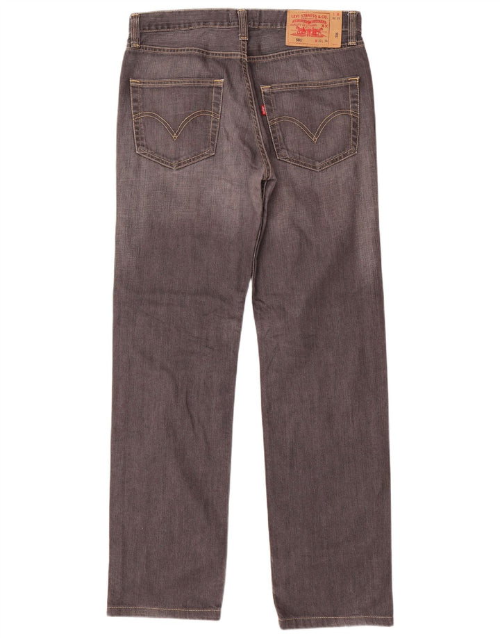 Levi's Herren 501 Straight Jeans W32 L32 Graue Baumwolle