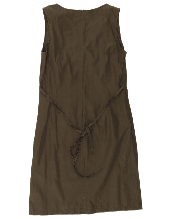 Jones Damen Ärmelloses Etuikleid EU 36 Small Khaki Polyester