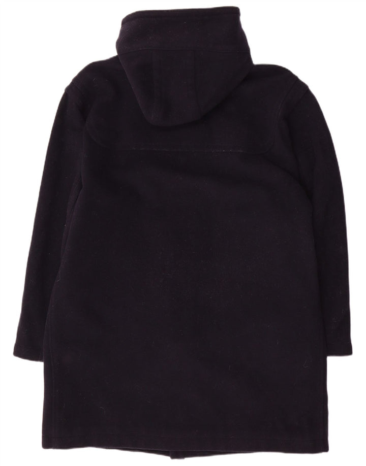 Sisley Herren Relaxed Elegance Kapuzen-Dufflecoat UK 36 Small Marineblaue Wolle