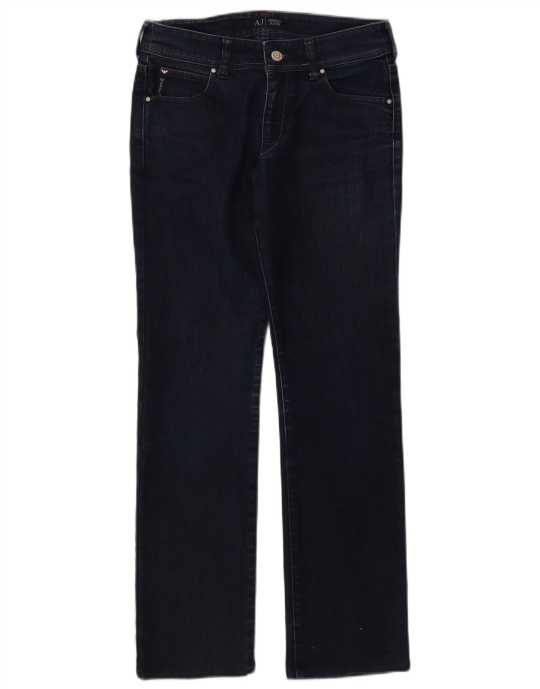 ARMANI Damen Straight Jeans W27 L28 Marineblau