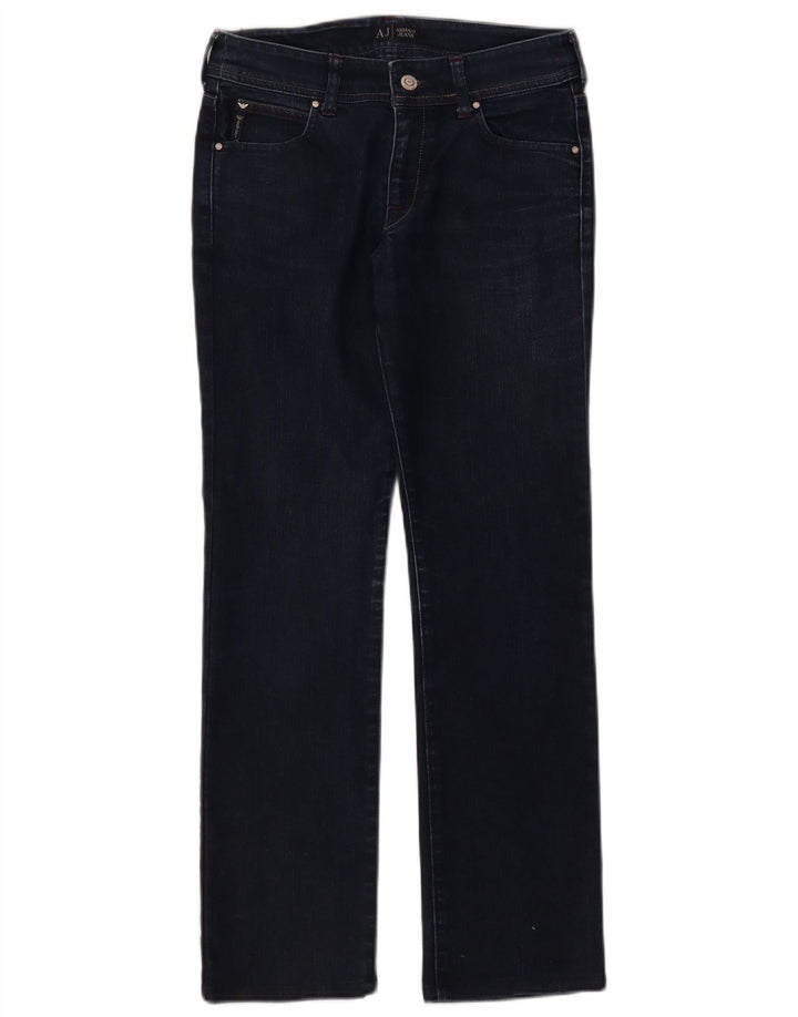 ARMANI Damen Straight Jeans W27 L28 Marineblau