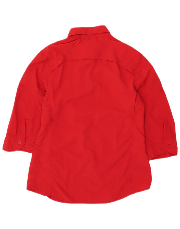 Columbia Damen-Hemd mit 3/4-Ärmeln, UK 18, XL, rotes Nylon
