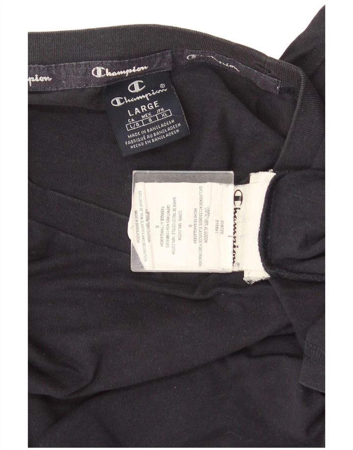 CHAMPION Herren T-Shirt Top Large Marineblau Baumwolle
