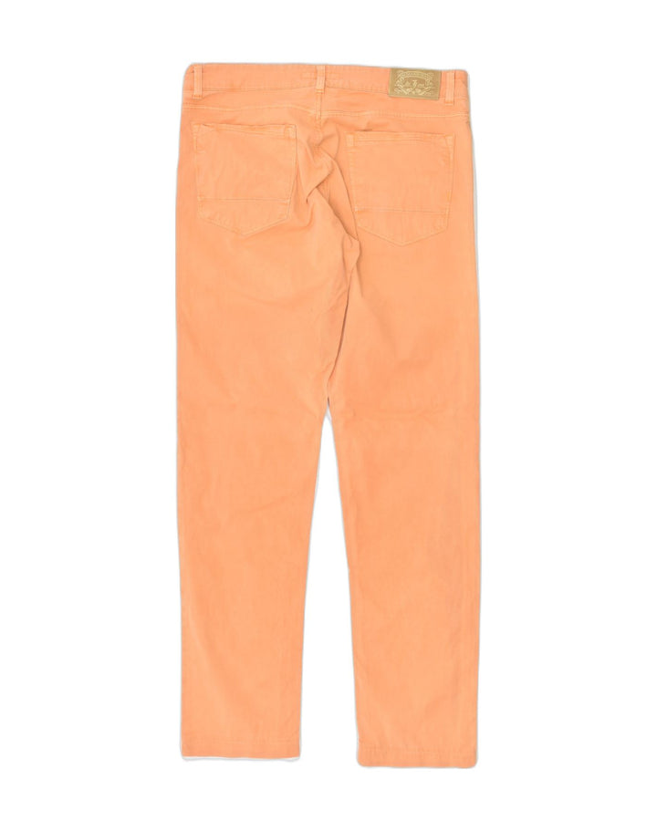 TRUSSARDI Womens Slim Casual Trousers W32 L31 Orange Cotton | Vintage | Thrift | Second-Hand | Used Clothing | Messina Hembry 