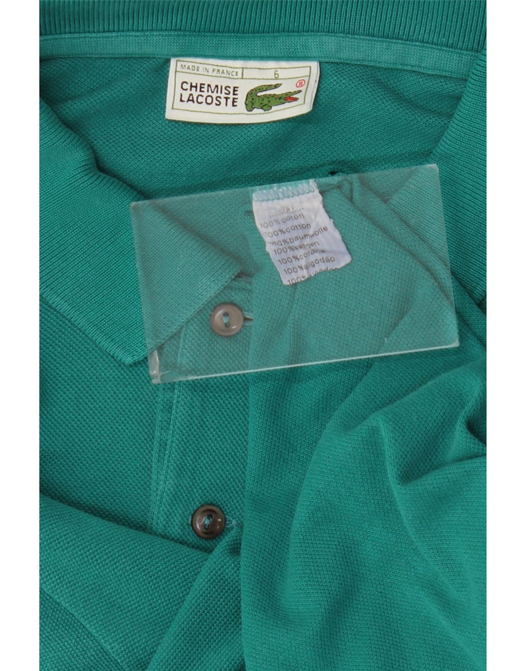Lacoste Herren Poloshirt Größe 6 XL Grüne Baumwolle