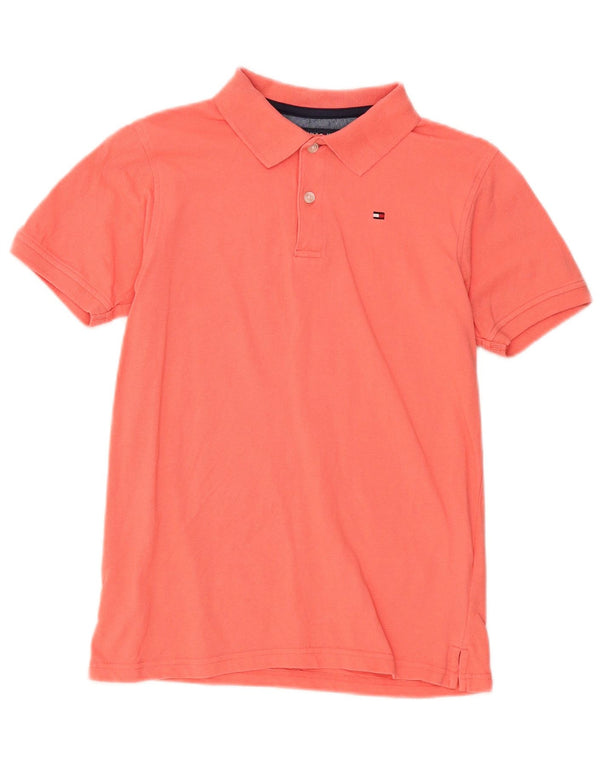 Tommy Hilfiger Jungen-Poloshirt, 15–16 Jahre, groß, orange, Baumwolle