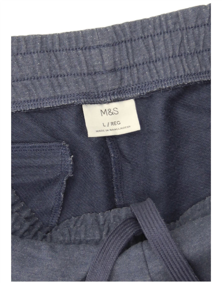 Marks & Spencer Herren-Trainingshose, große marineblaue Baumwolle