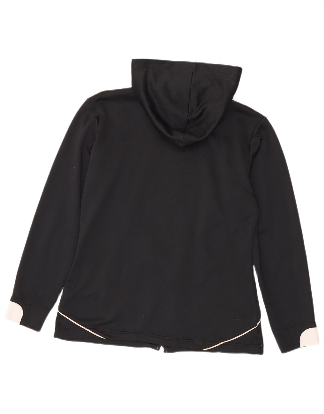 Asics Damen-Kapuzenpullover mit Reißverschluss, UK 14, Mittelschwarz, Farbblock