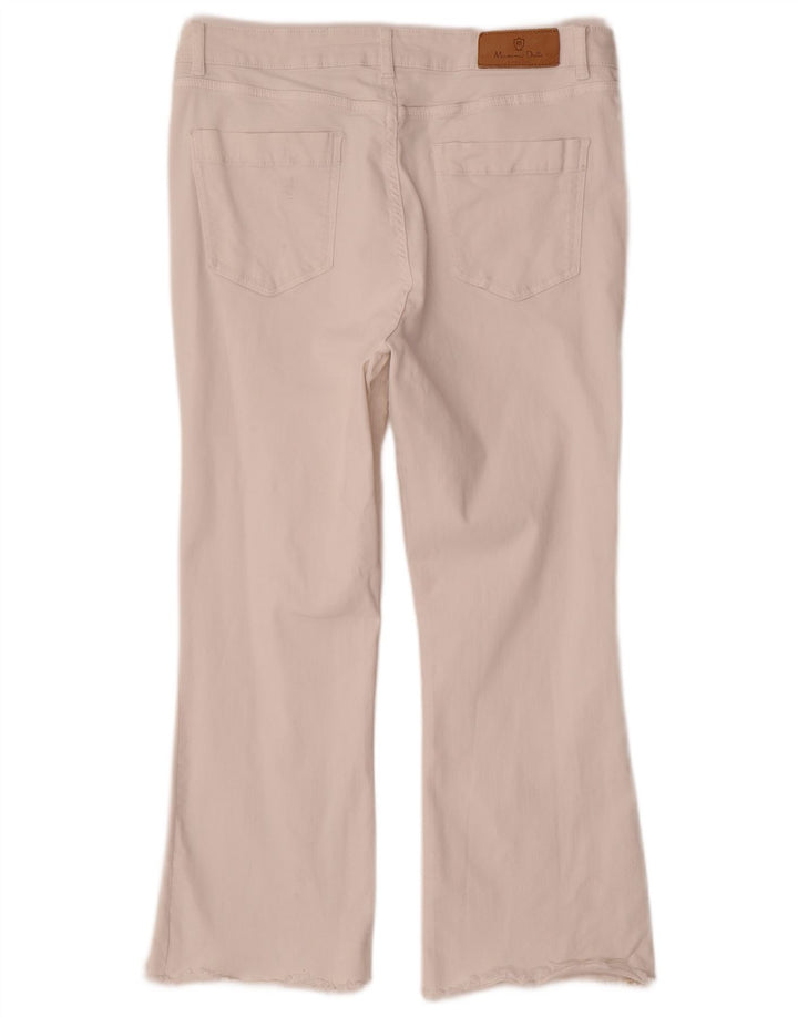 Massimo Dutti Damen-Jeans mit hoher Taille, kurz geschnitten, EU 40, mittelgroß, W30, L25, Weiß