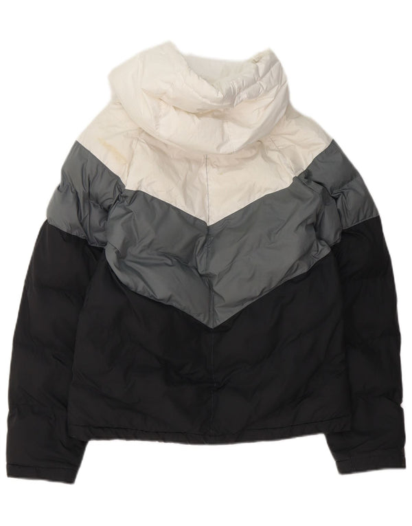 Nike Jungen-Jacke mit Kapuze, gepolstert, 12–13 Jahre, groß, mehrfarbig, Farbblock