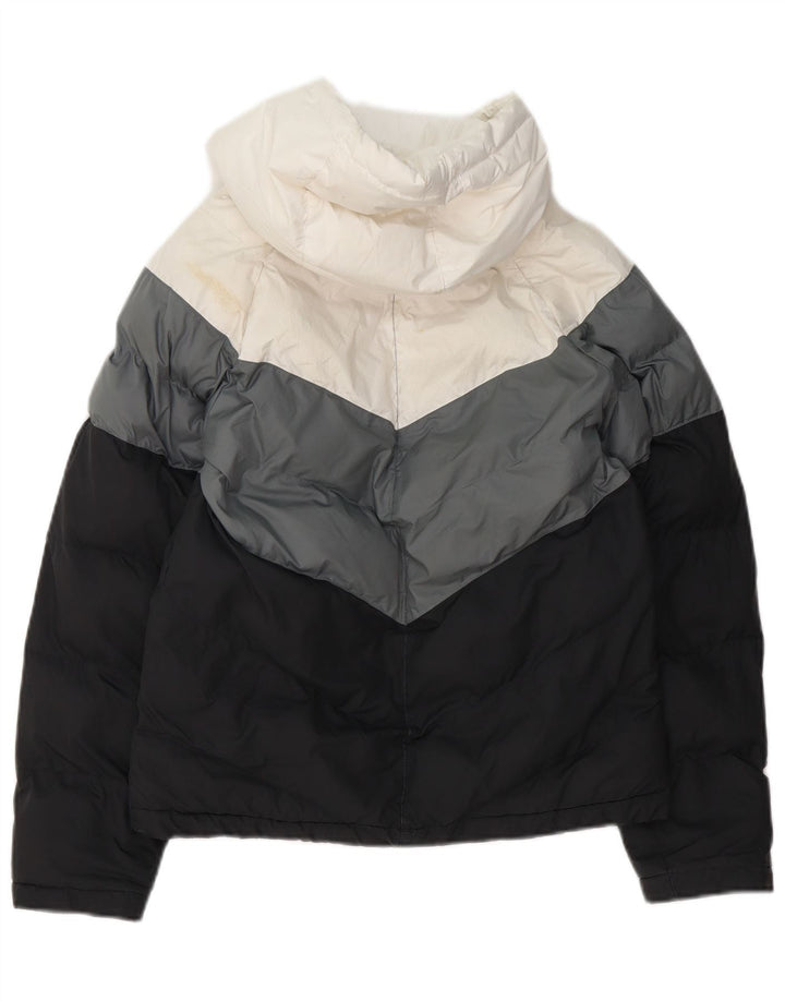 Nike Jungen-Jacke mit Kapuze, gepolstert, 12–13 Jahre, groß, mehrfarbig, Farbblock