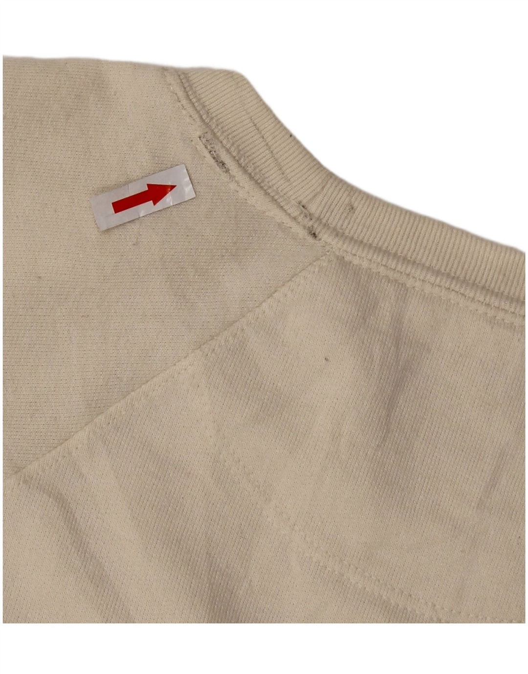 CHAMPION Herren-Sweatshirt-Pullover, groß, cremefarbenes Polyester