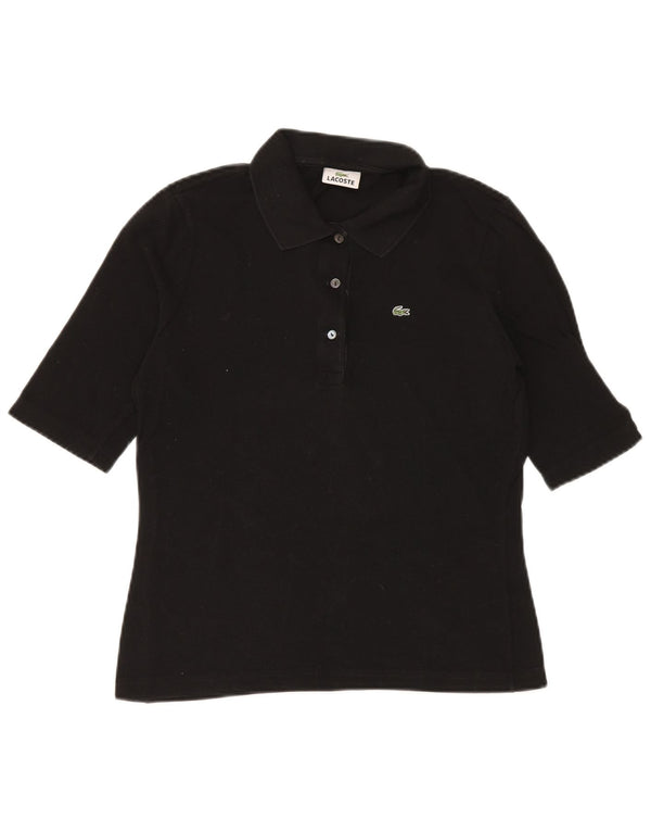 Lacoste Damen-Poloshirt, Größe 42, große schwarze Baumwolle