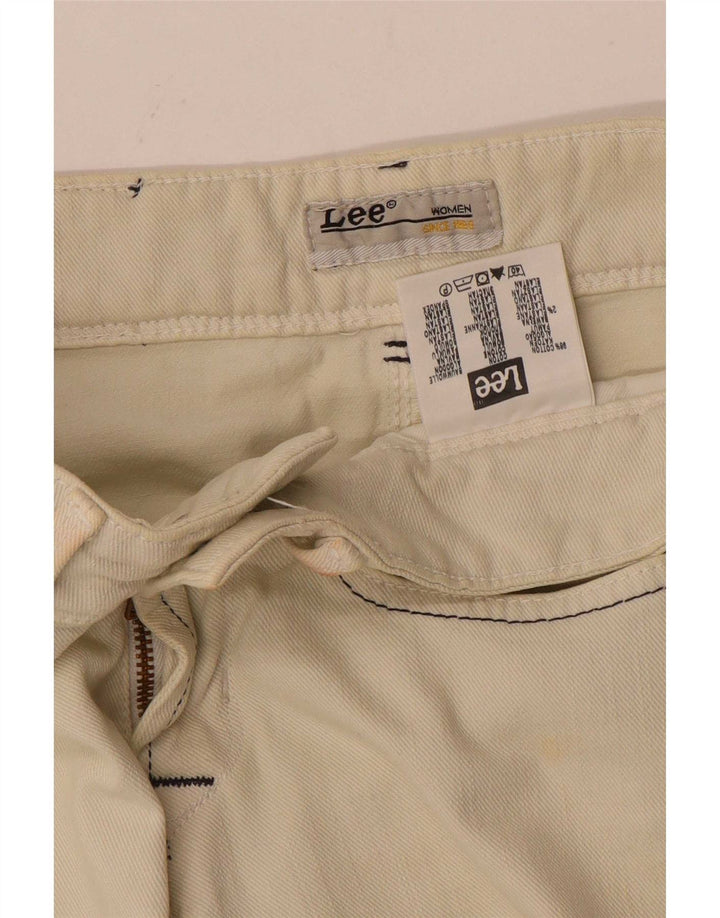 Lee Damen Amy Slim Jeans W27 L33 Off White Baumwolle