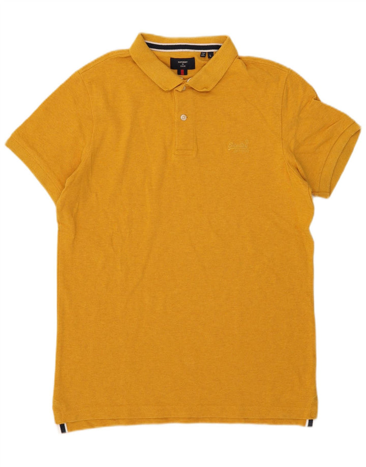 Superdry Herren-Poloshirt, Größe L, Gelb