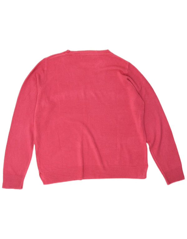 Marks & Spencer Damen-Pullover mit U-Boot-Ausschnitt, Gr. 18, XL, Rosa, Acryl