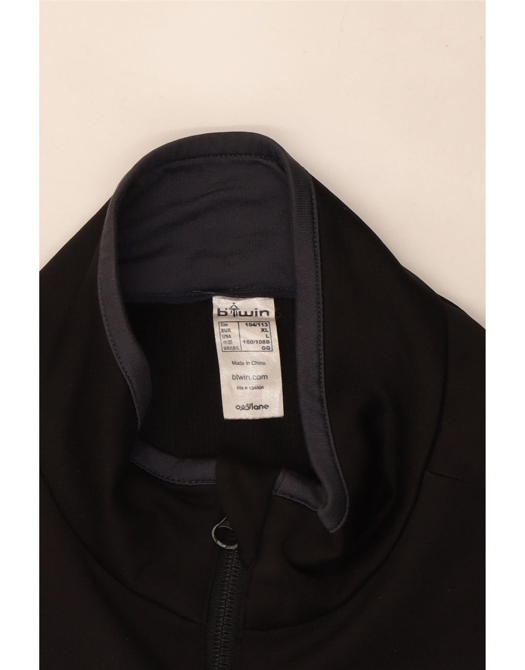 Vintage Herren-Trainingsanzug-Top-Jacke, großes schwarzes Polyester